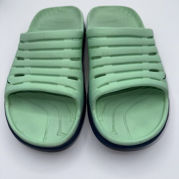 HOKA One One Sandal ORA Recovery Mint Green Blue Slide Shoes Men’s Size 12 - Picture 1 of 11